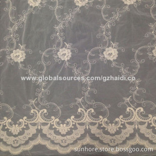 Embroidery Fabric, Cotton Yarn with Mesh for Ladies' GarmentsNew